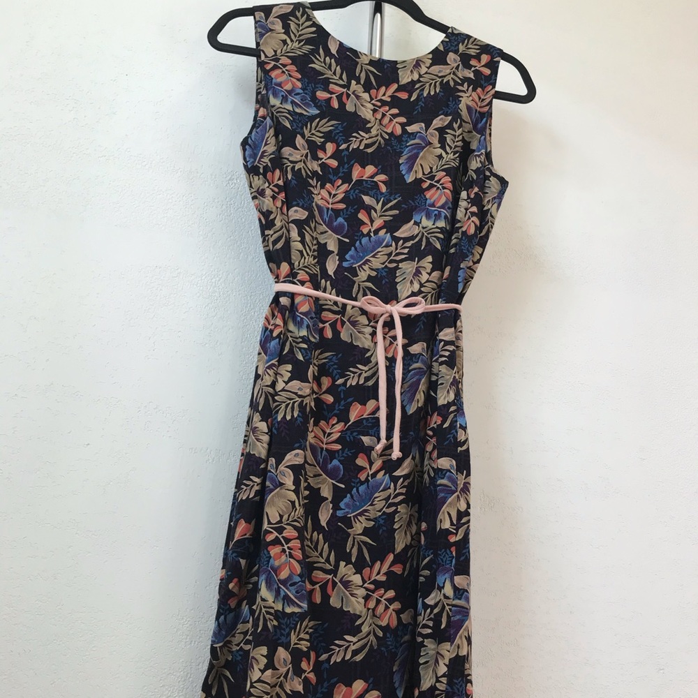 🌼VINTAGE 2pc MidiFloral Dress & Belt